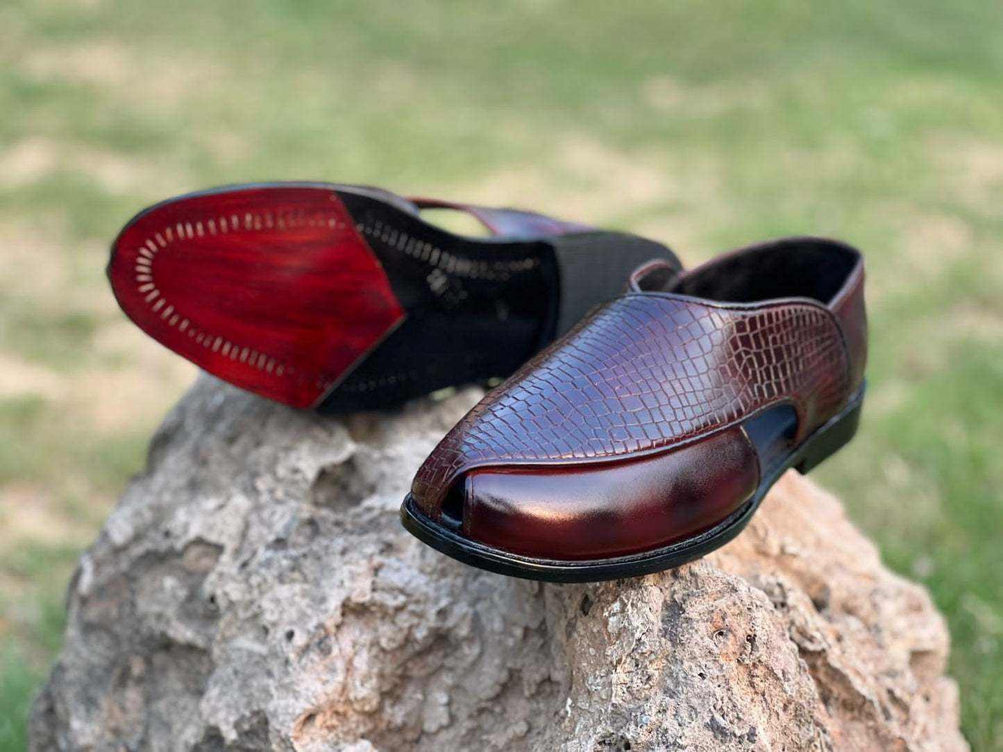 Regal Maroon Peshawari Chappal