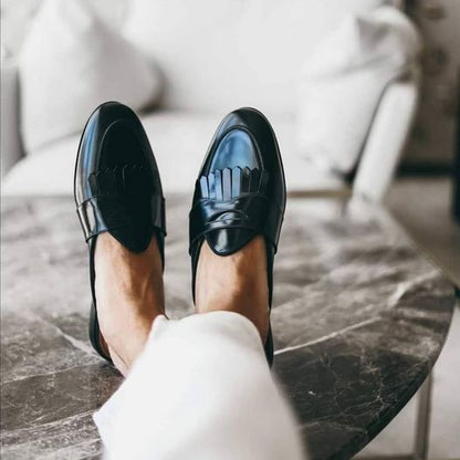 HAND-POLISHED CALFSKIN BELGIAN MULES