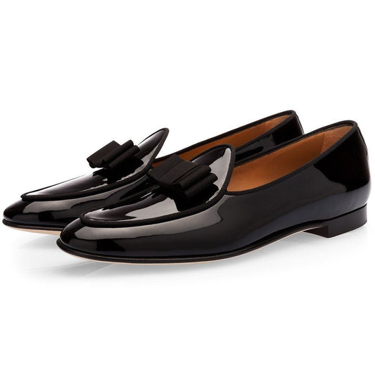 MARTIN PATENT BLACK LOAFERS