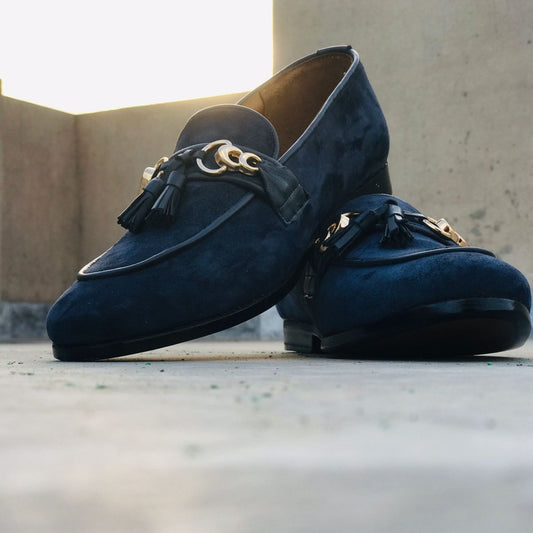 Navy Blue Belgian Loafer