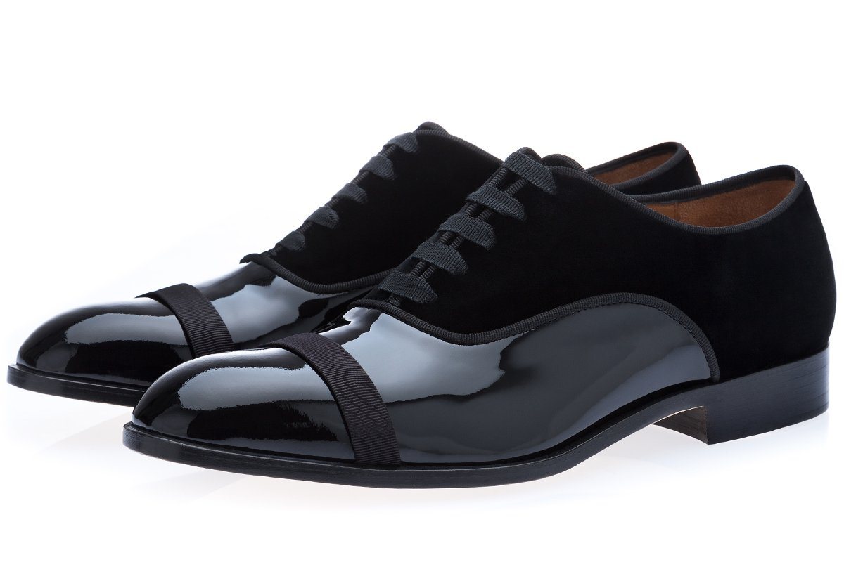 BLACK PHYTON LACE-UPS