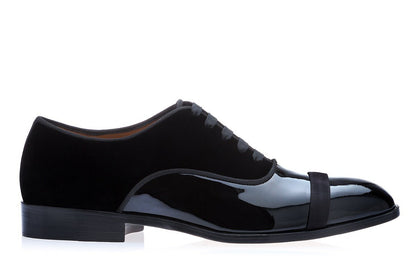 BLACK PHYTON LACE-UPS