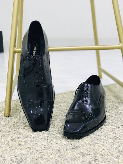 Handmade Mens Black Leather Formal