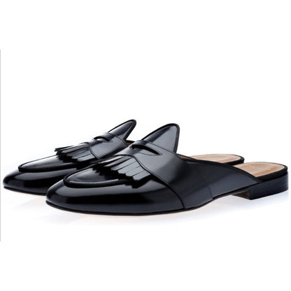 HAND-POLISHED CALFSKIN BELGIAN MULES