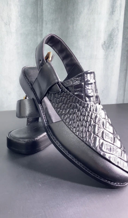 BLACK VIPER Peshawari Chappal