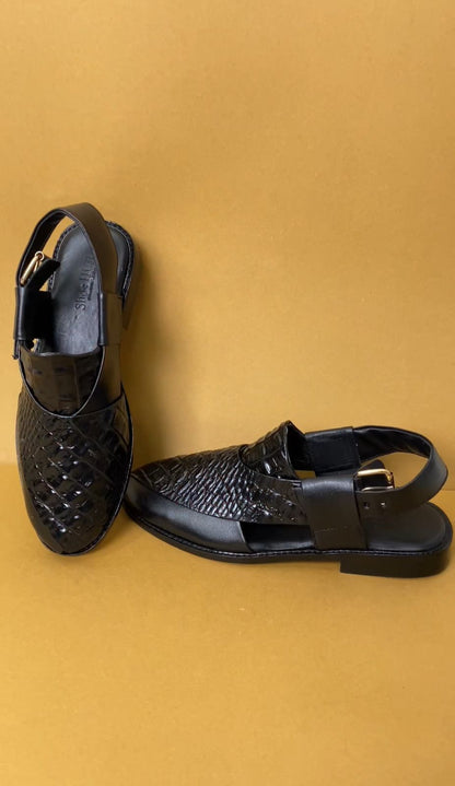BLACK VIPER Peshawari Chappal