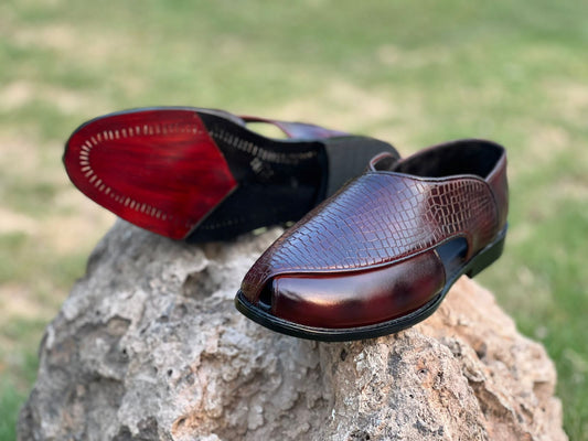 Regal Maroon Peshawari Chappal