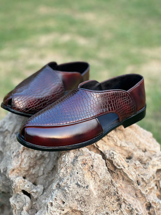 Regal Maroon Peshawari Chappal